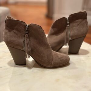 rag & bone Taupe Suede Ankle Boots